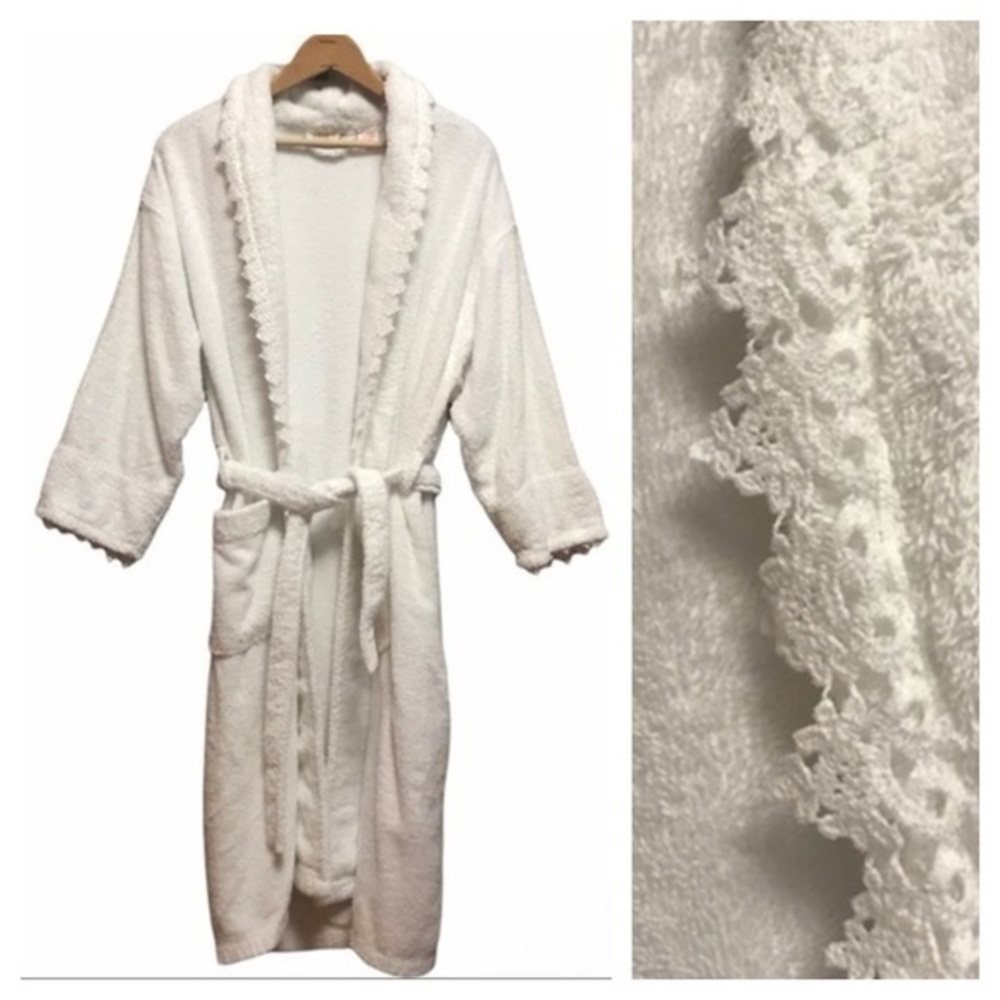 Vintage Victoria’s Secret Gold Label White Terry Robe